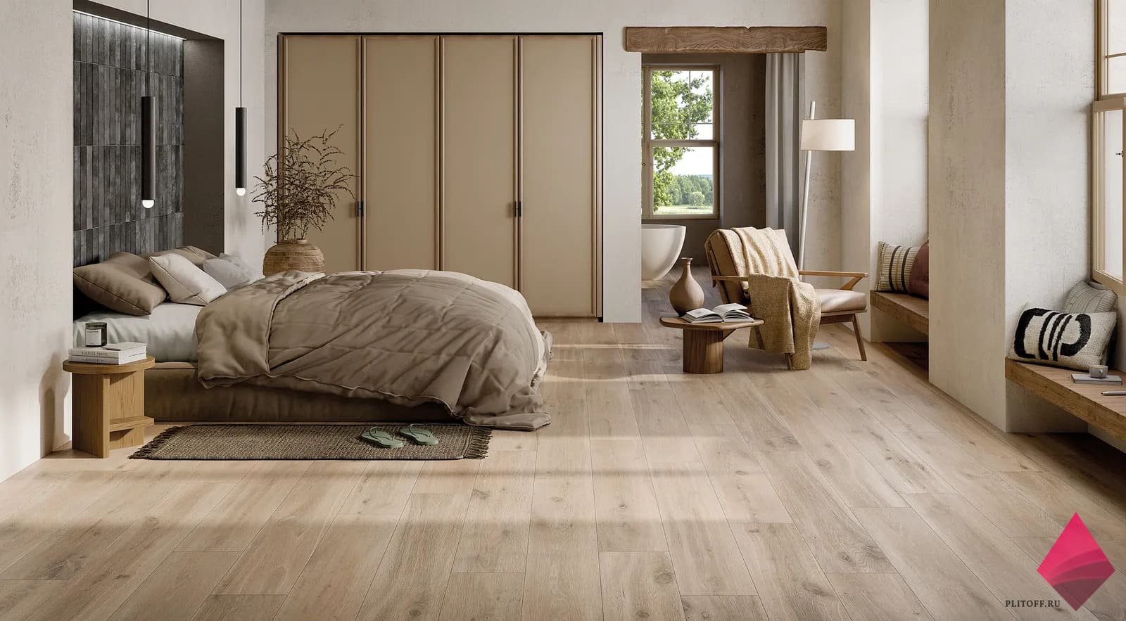 Напольная плитка под дерево фото