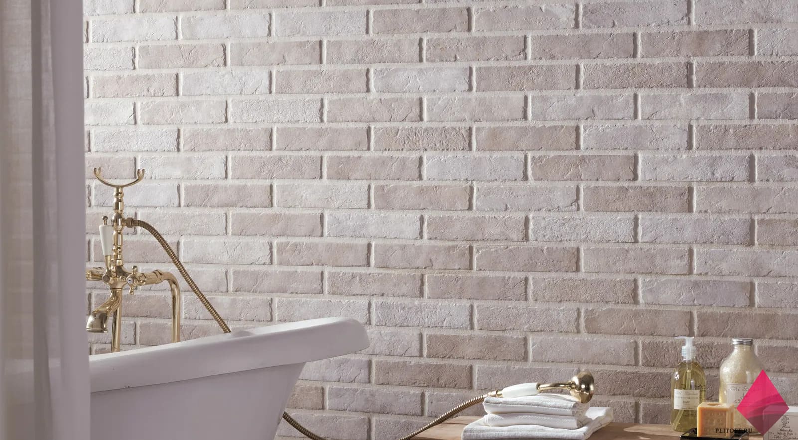 Плитка под кирпич для ванной