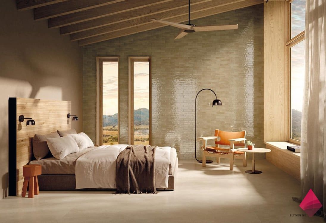 Серо бежевая плитка под кирпич