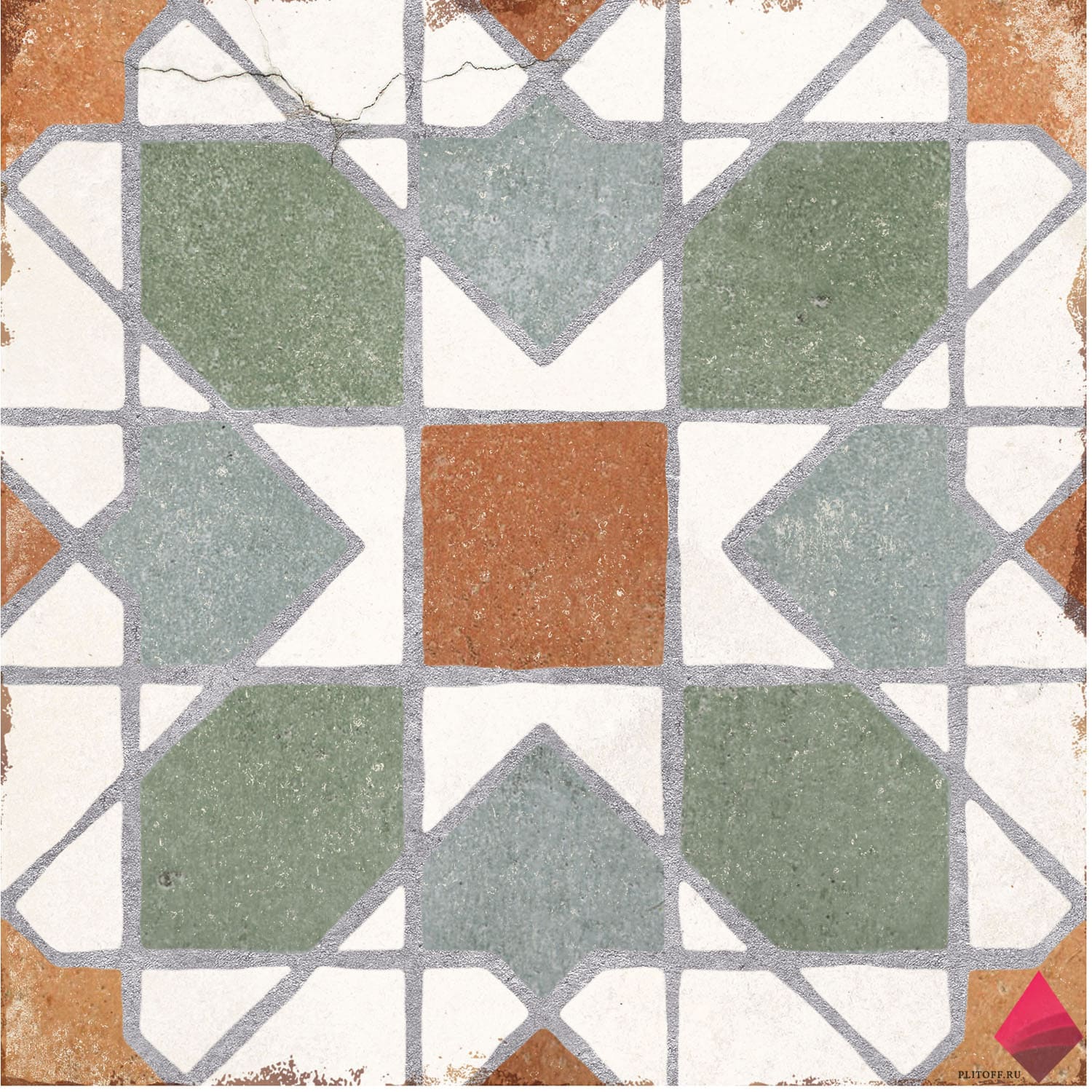 Цветная плитка с рисунком 20 20