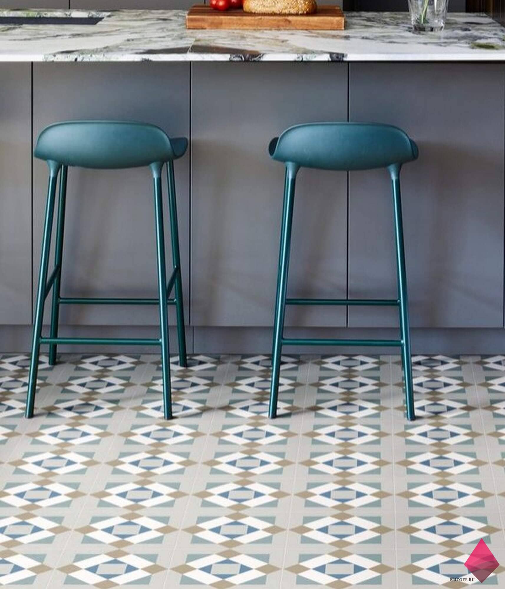 Цветная плитка для пола