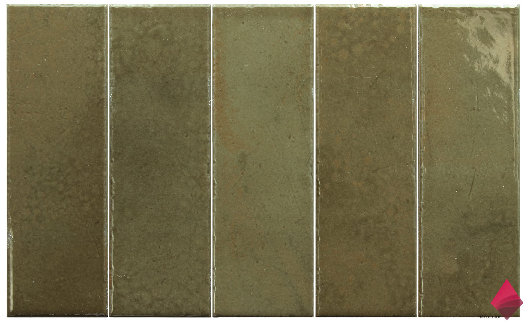 Зеленая плитка под кирпич