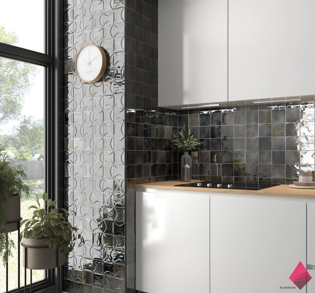 Черная плитка для ванной