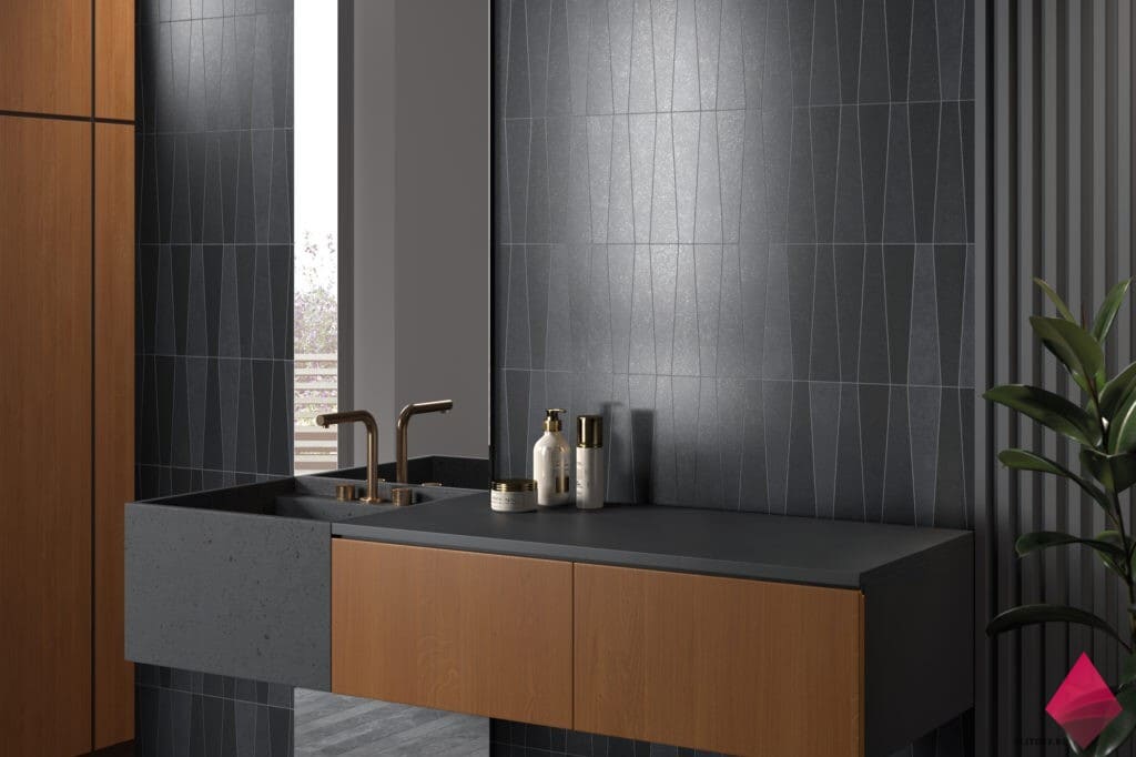 Черная плитка керамогранит