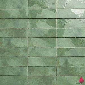 Зеленая плитка под кирпич
