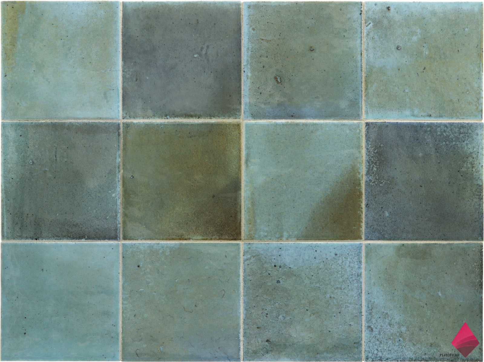 Голубая плитка 10 на 10