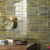 Плитка для ванной оливкового цвета