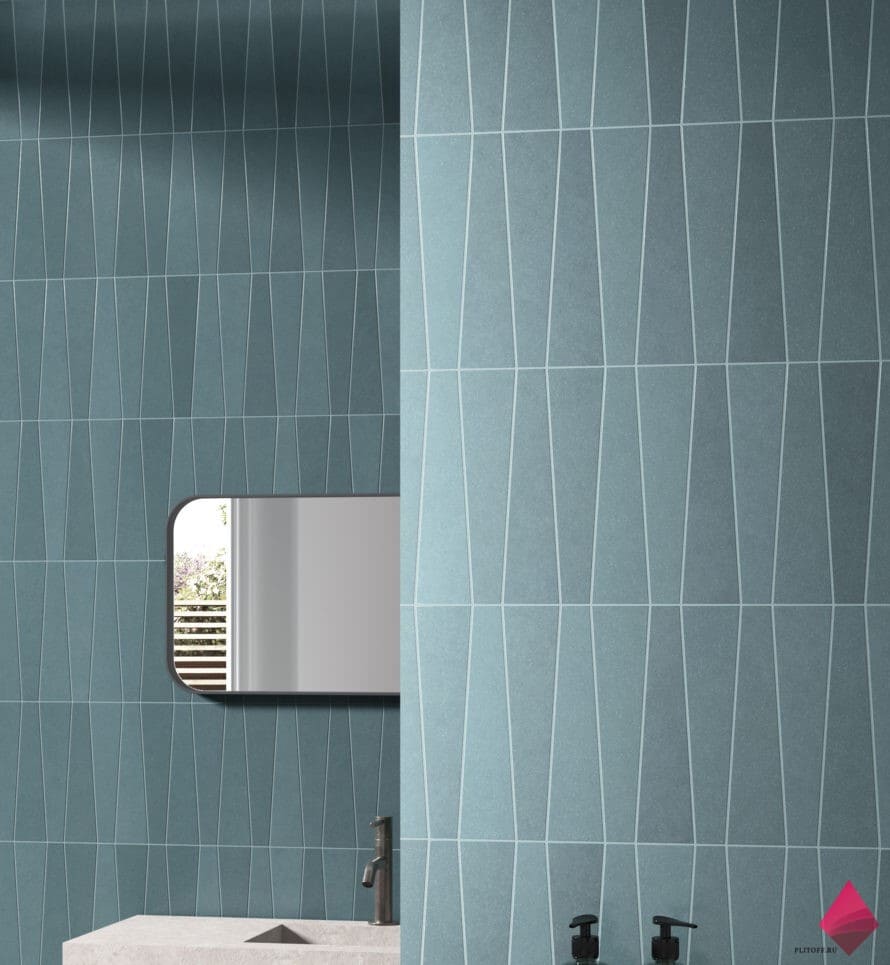 Плитка керамогранит голубая