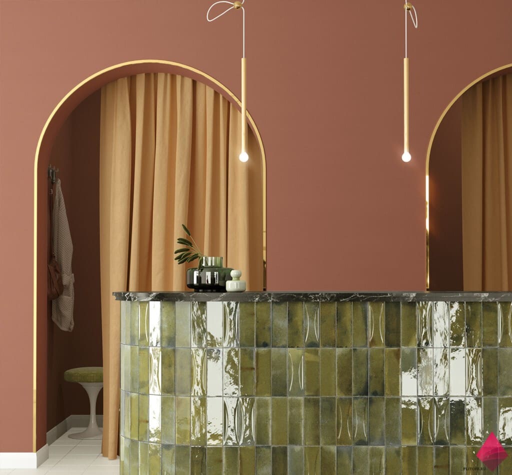 Плитка оливкового цвета фото