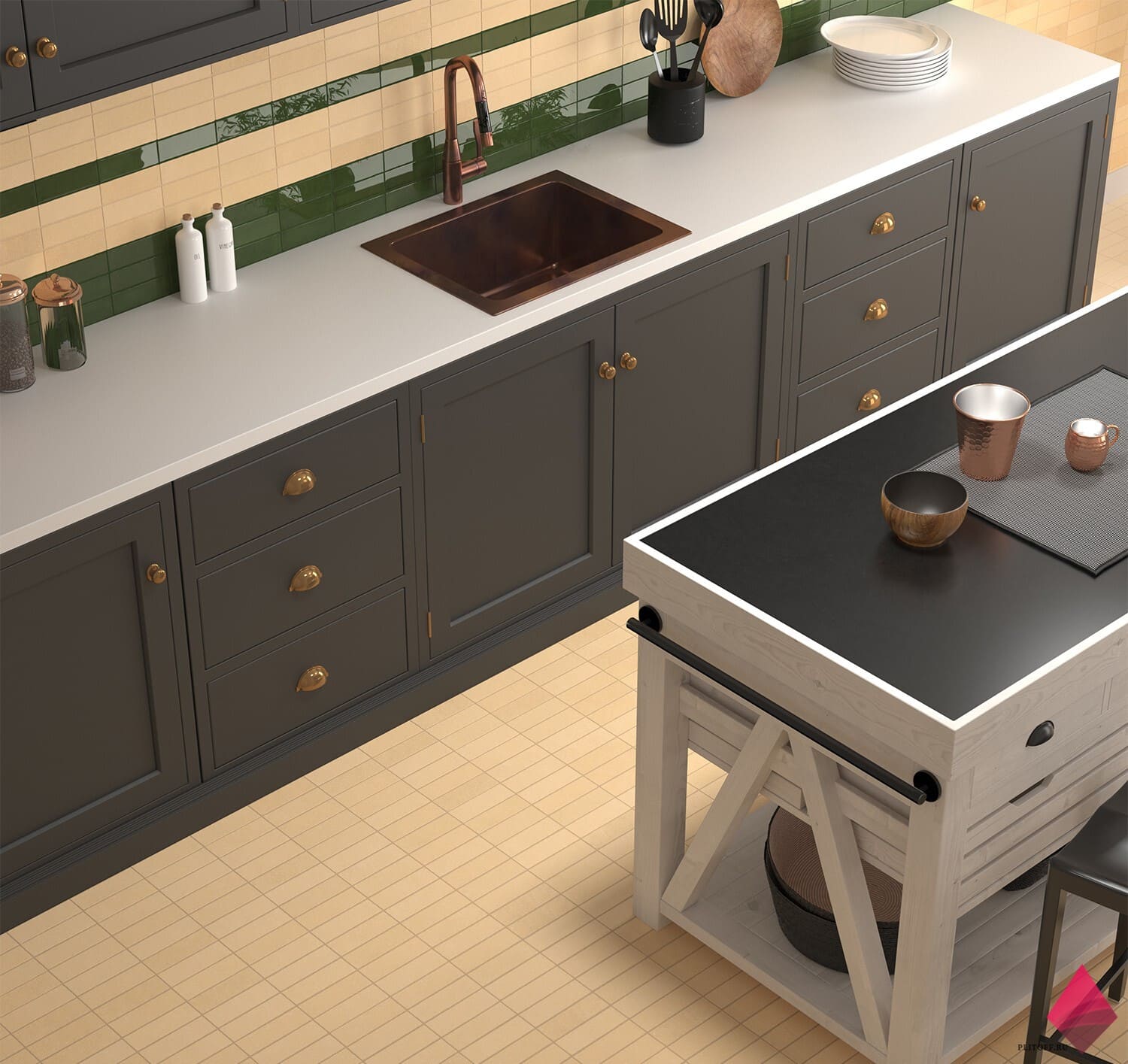 Плитка под кирпич для пола