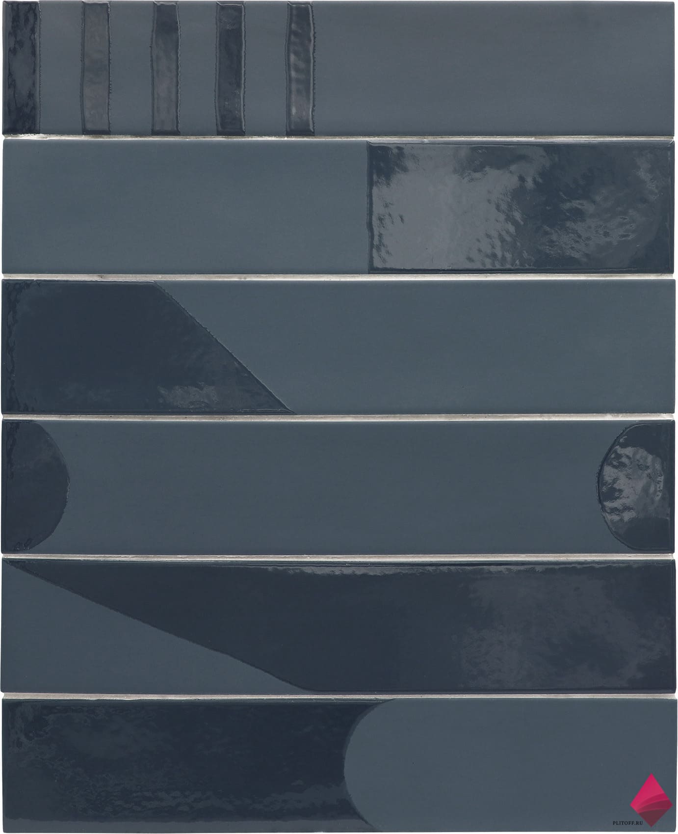 Синяя плитка под кирпич фото