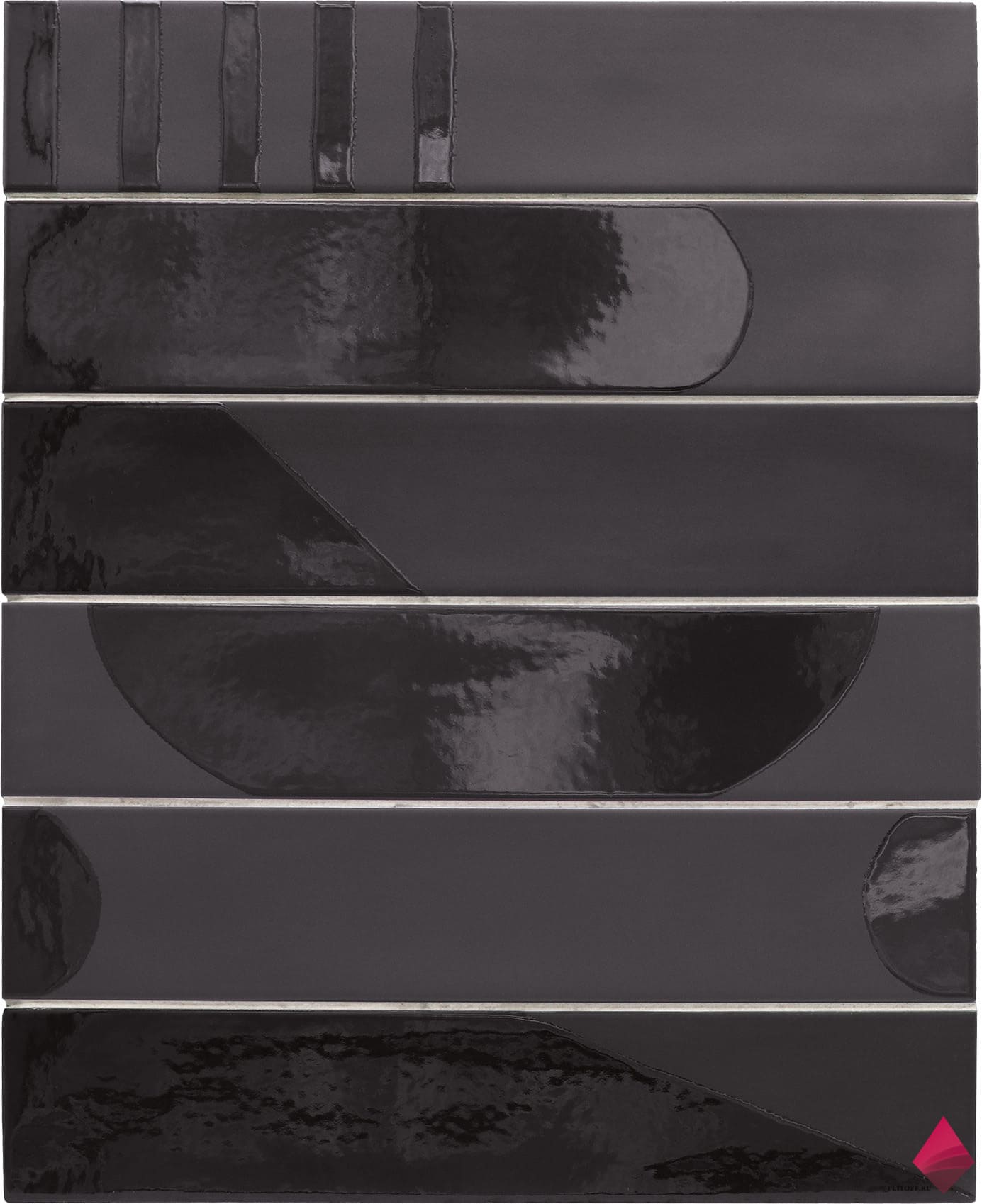 Черная настенная плитка фото