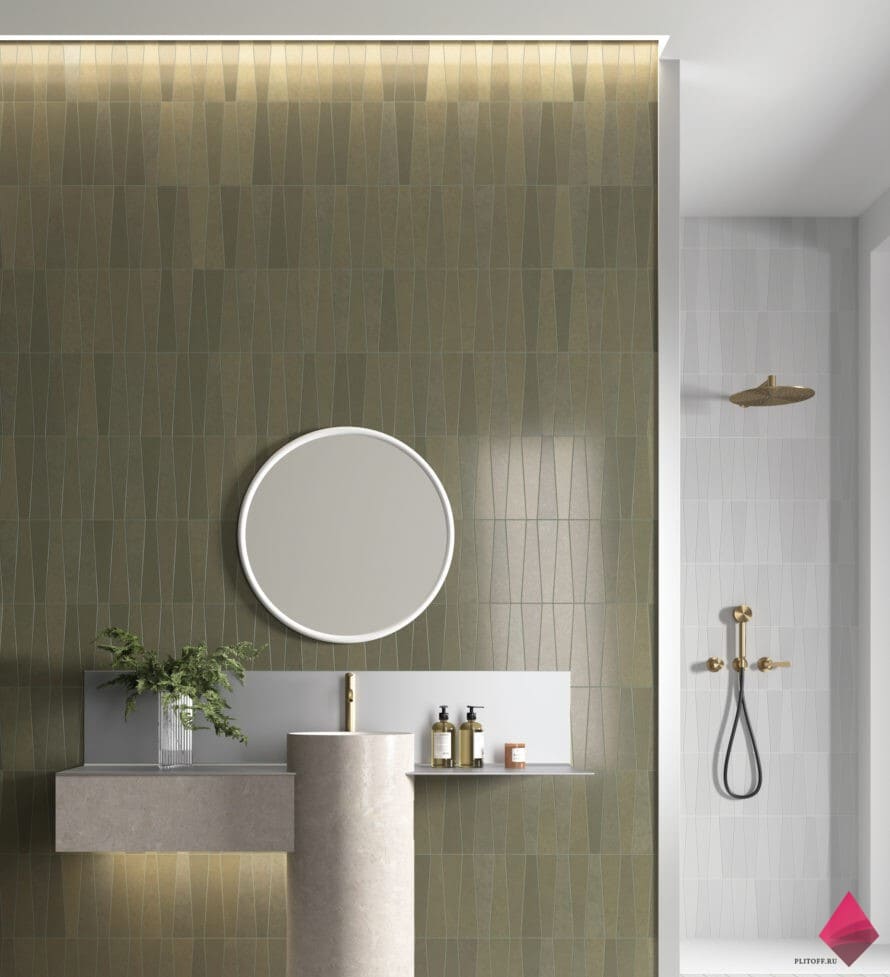 Зеленая матовая плитка