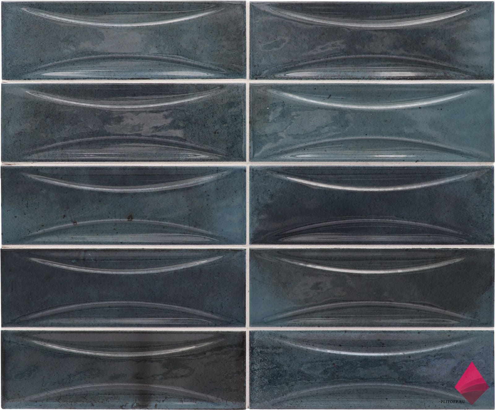 arco blue night 6.5X20 Синяя плитка рельеф