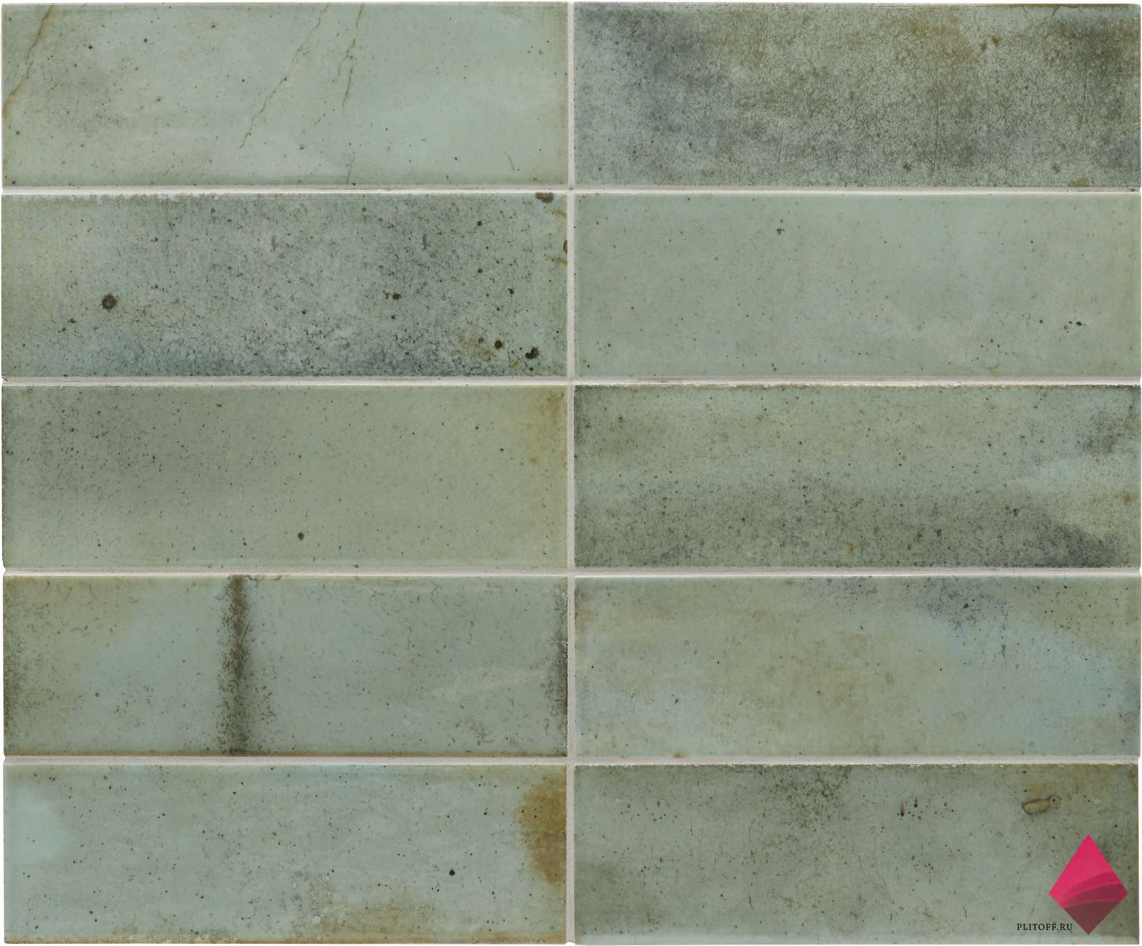 celadon 6.5X20 серо зеленая плитка под кирпичик