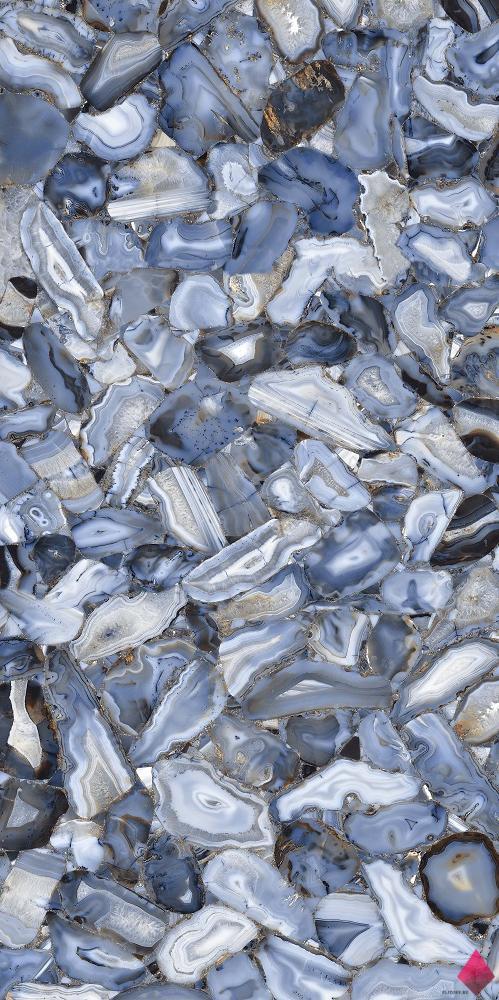 Голубая плитка под камень