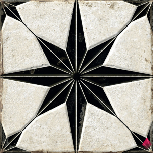 Плитка с черными звездами