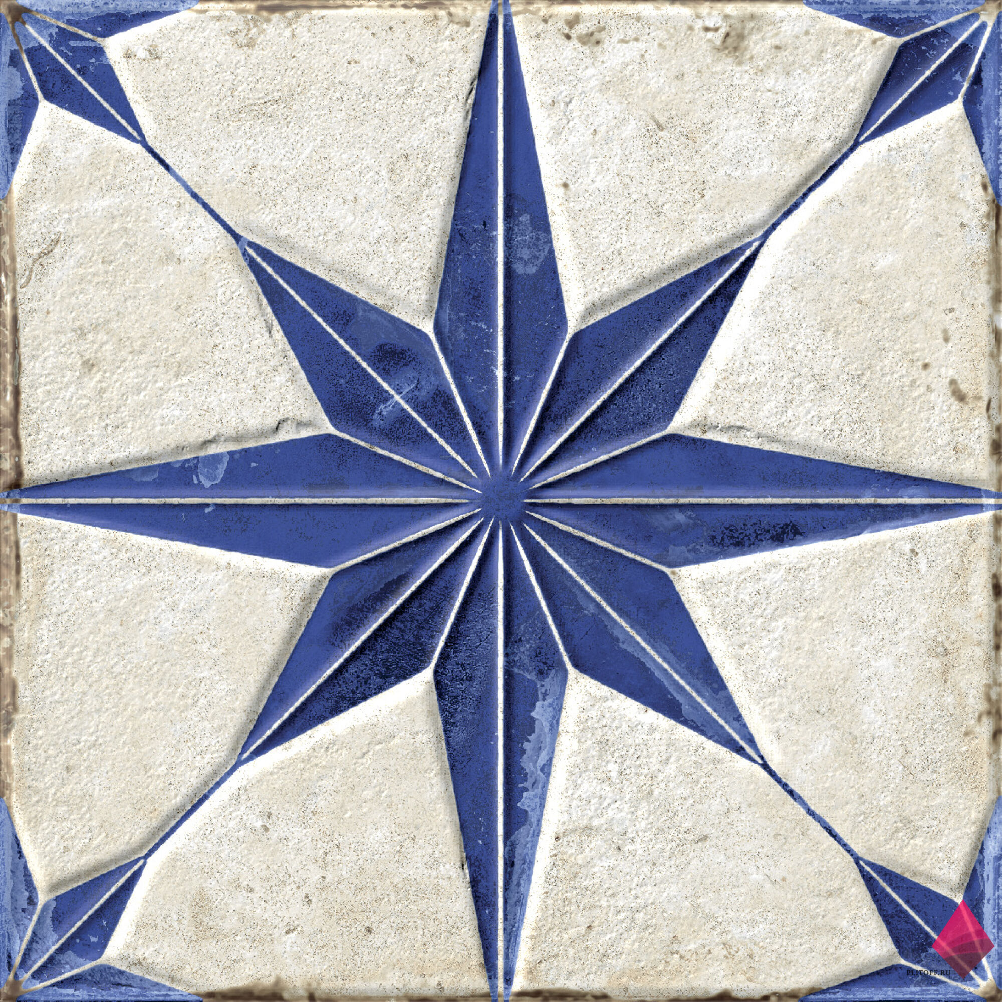 Синие звезды на плитке