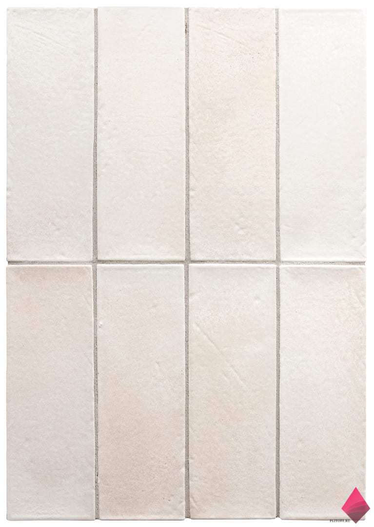 Белая плитка для пола под кирпич