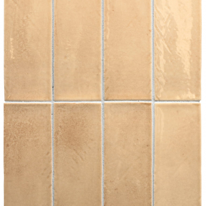 Желтая глянцевая плитка под кирпич