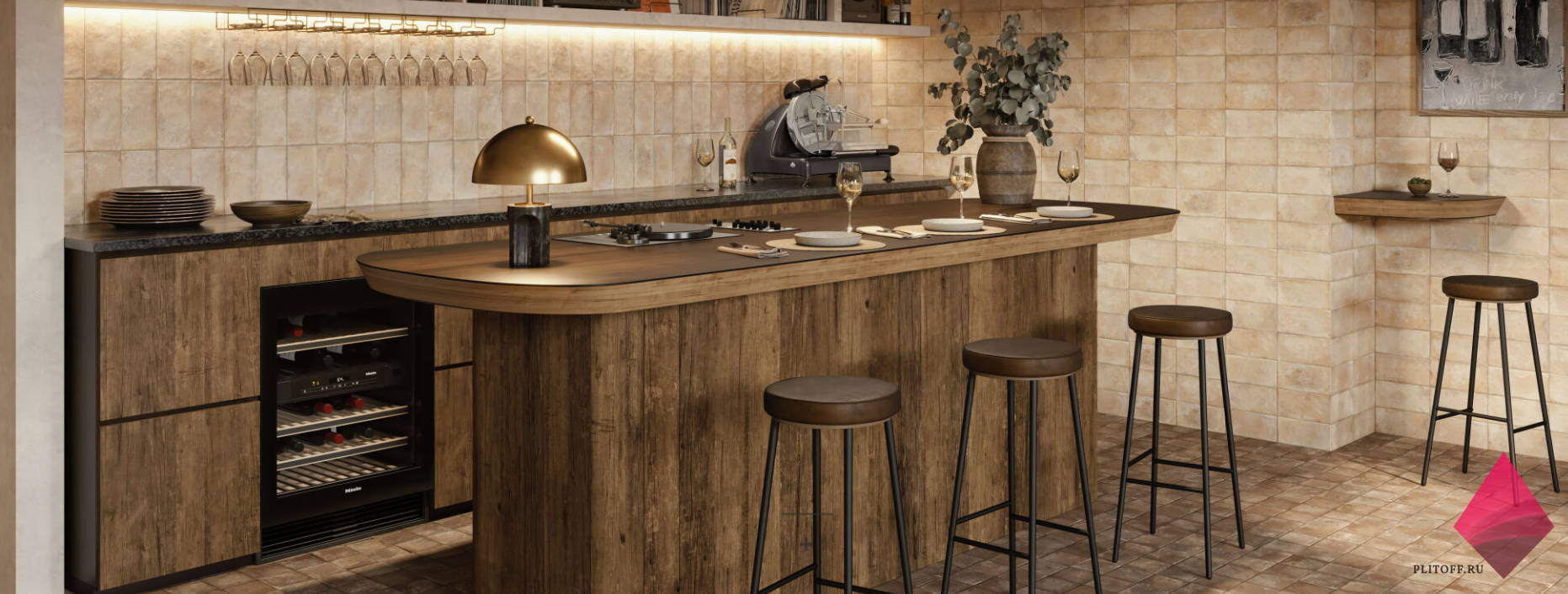 Плитка на кухню фартук