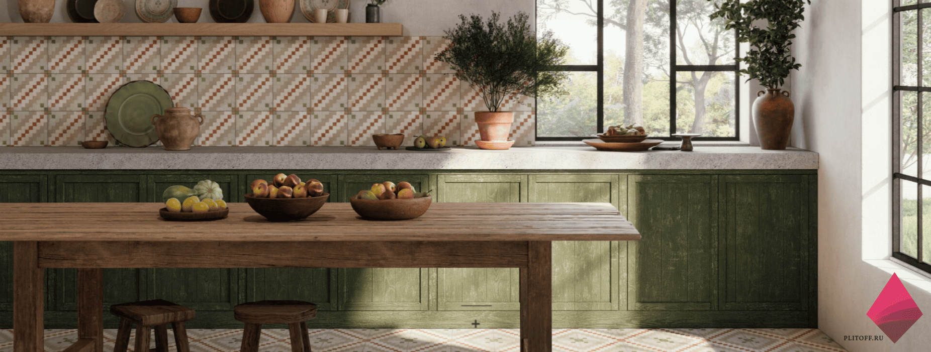 Плитка с орнаментом для кухни