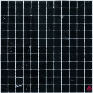 Черная глянцевая мозаика под мрамор