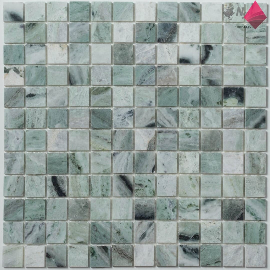 Зеленая мозаика под камень