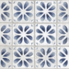 deco iris blue Синяя плитка с цветами