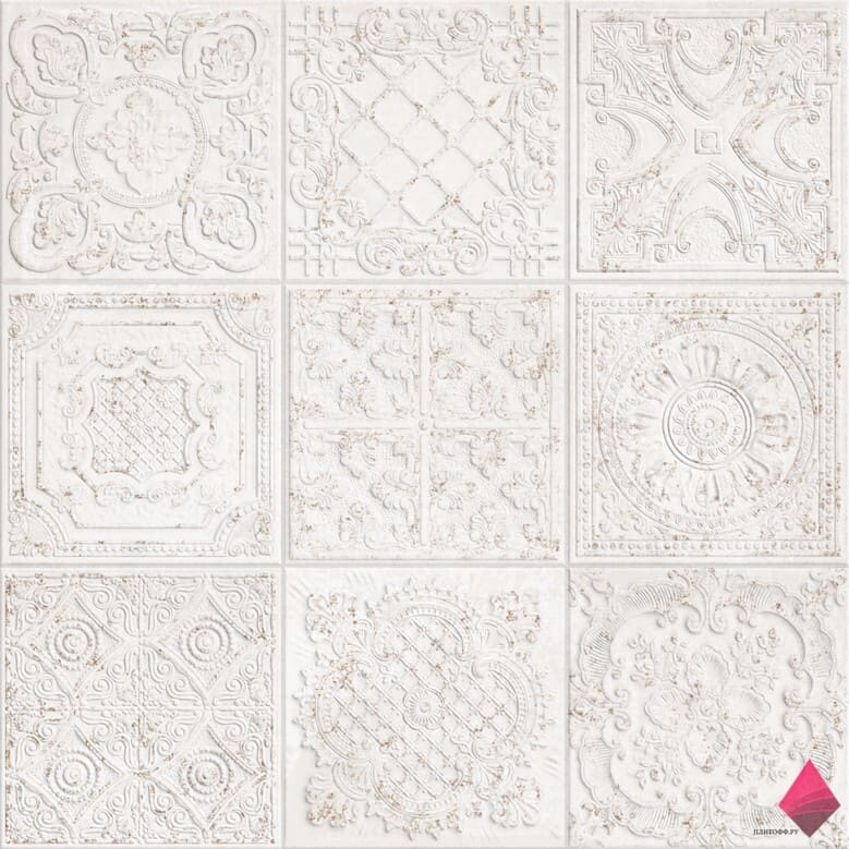 gatsby white pre Белая декоративная плитка