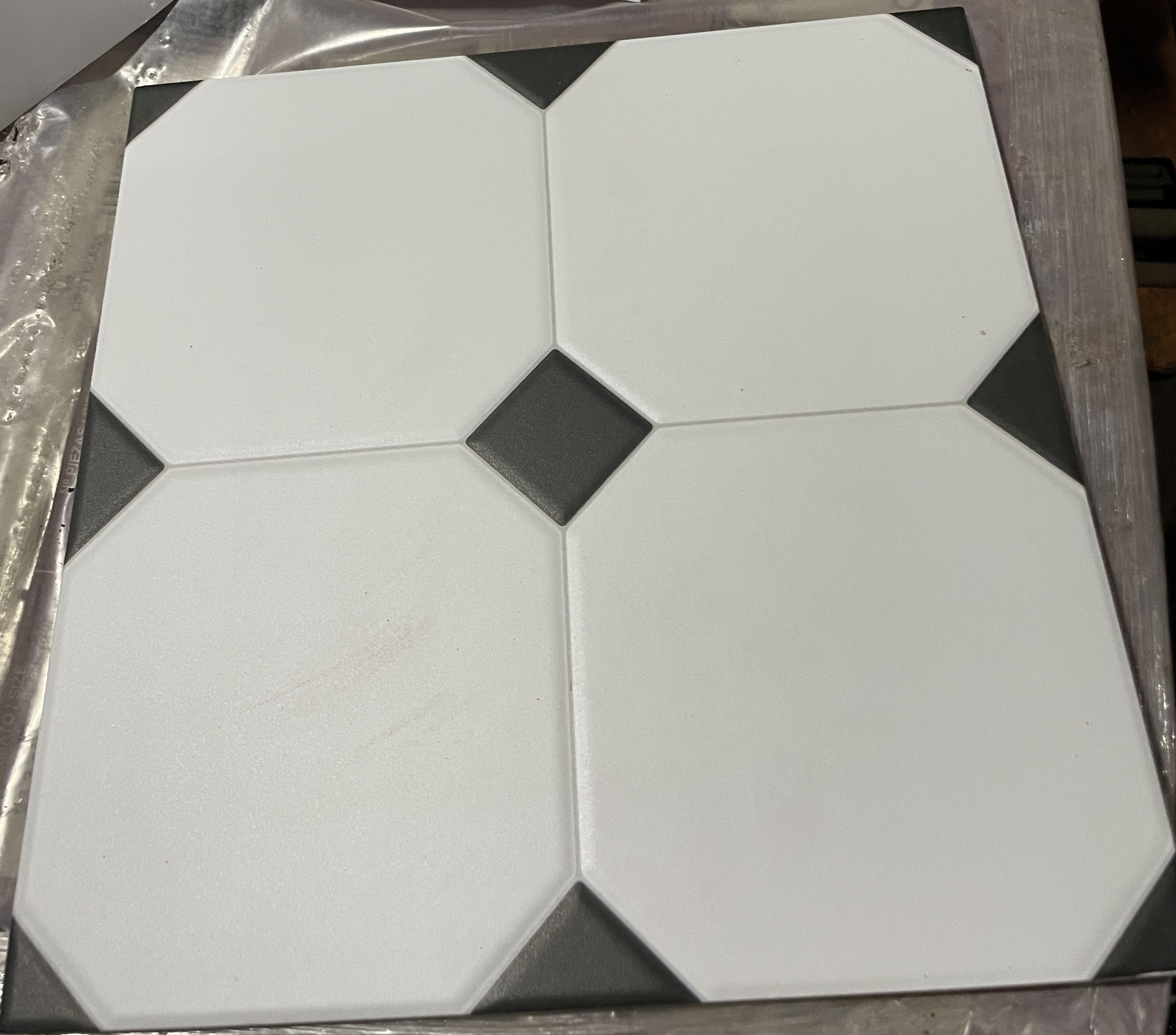 El Molino Betera Black-White 33.3×33.3 черно белый керамогранит Эл Молино