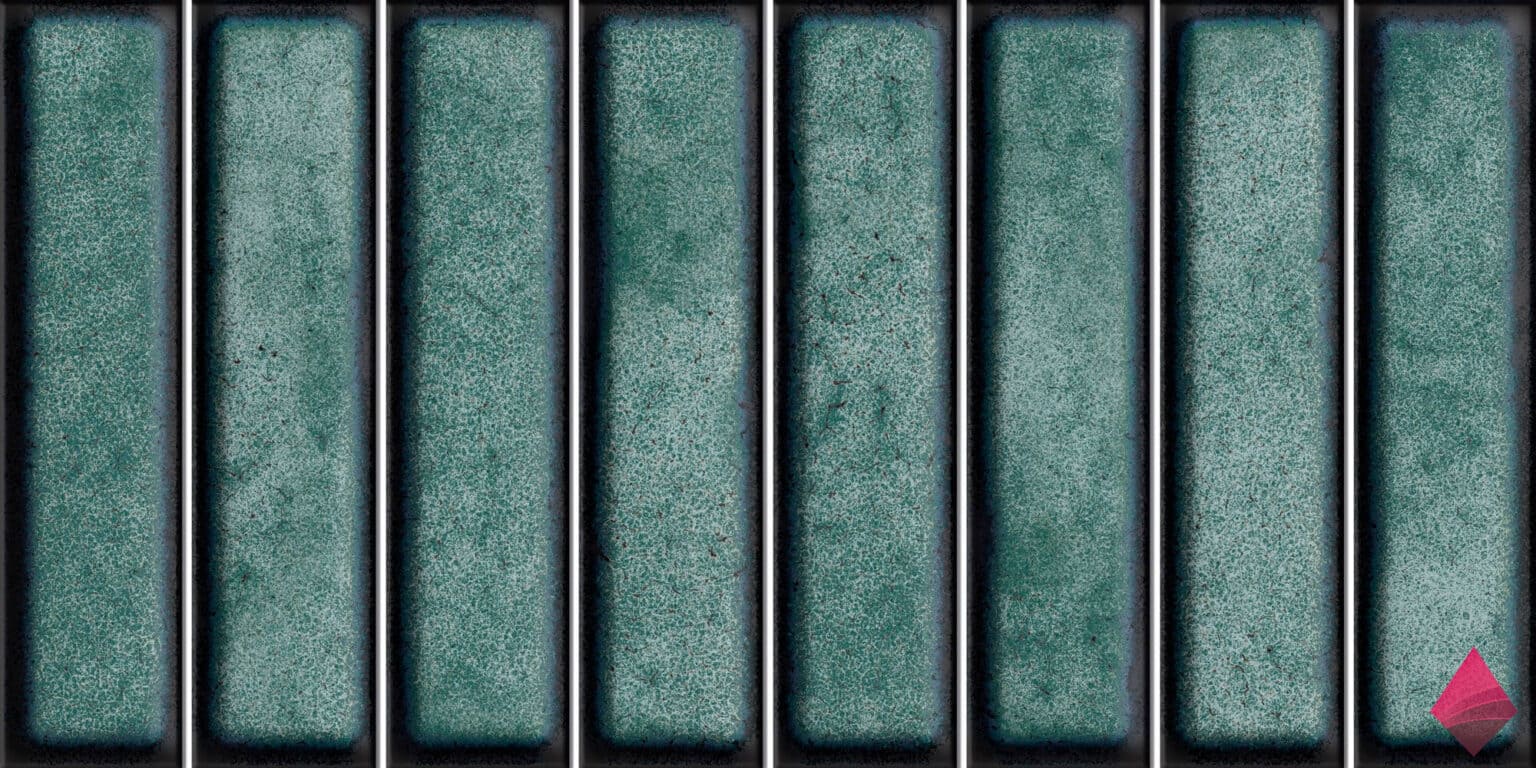 DOMINO VERDE 15X30 Глянцевая зеленая плитка для стен